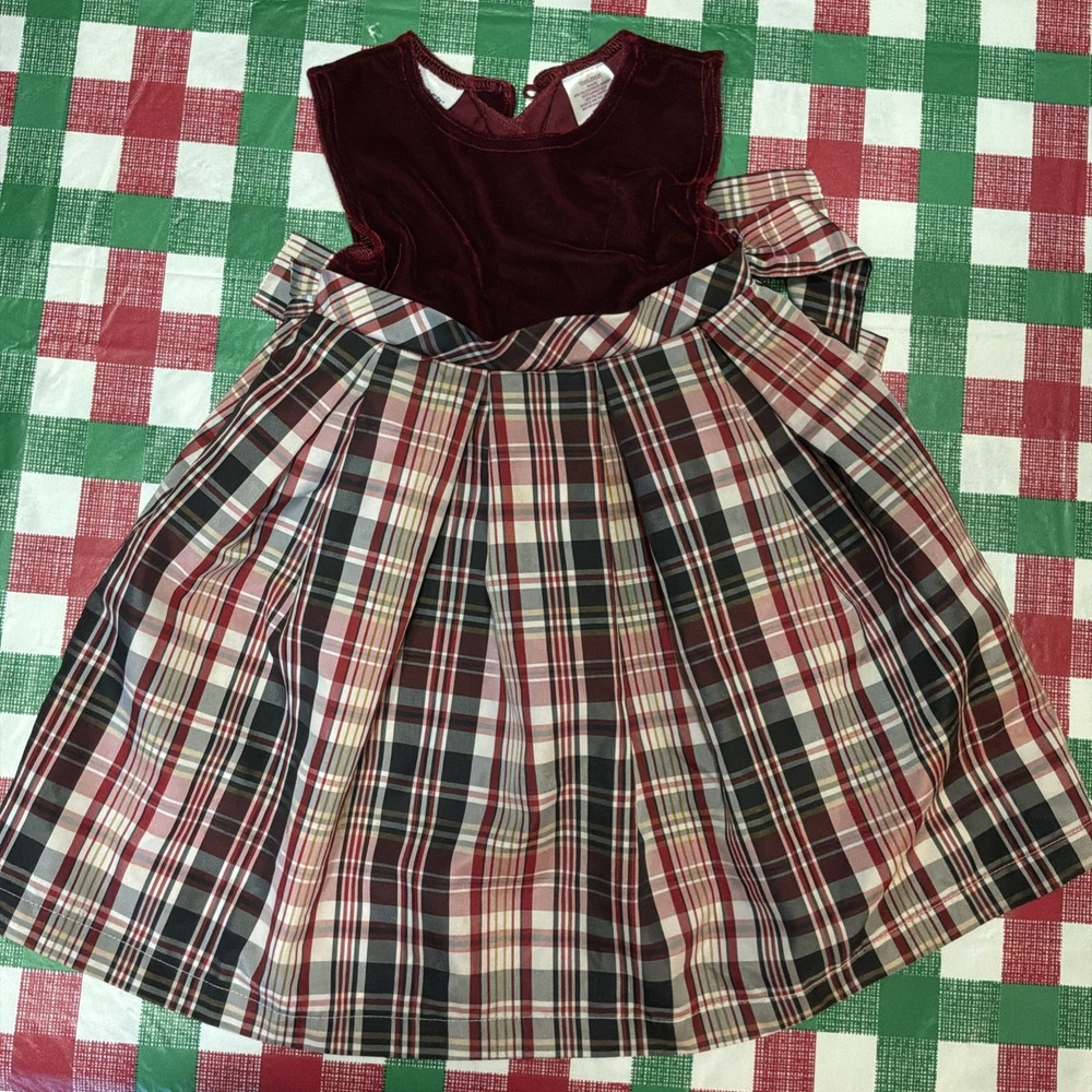 Blueberi boulevard 2tβ girl dress Plaid Special Occasion Christmas